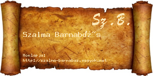 Szalma Barnabás névjegykártya