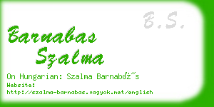 barnabas szalma business card